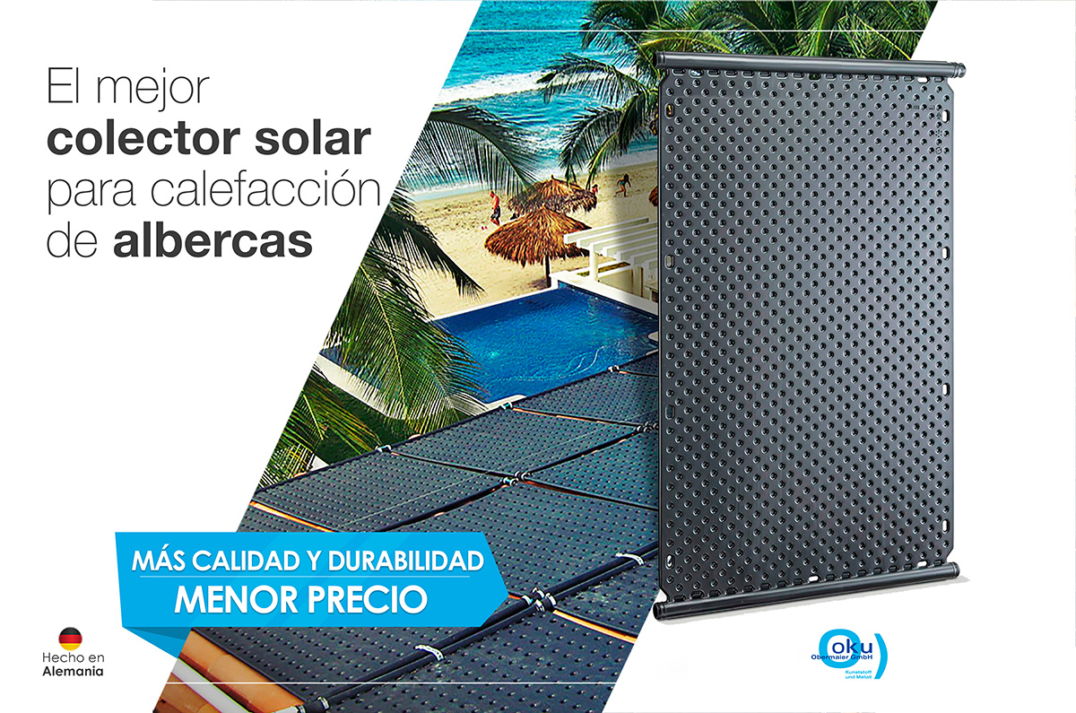 Colector solar para albercas